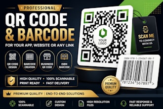 create a professional barcode qr code for your app, website or any link