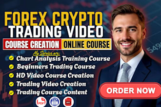 create forex and crypto trading video course creation and tutorials for beginner