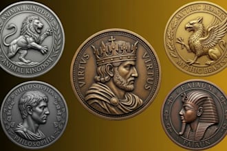 sculpt printable 3d medallion coin model bas relief pendant cnc for 3d printing