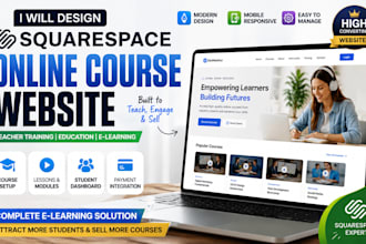design squarespace education website online course website teacher training site