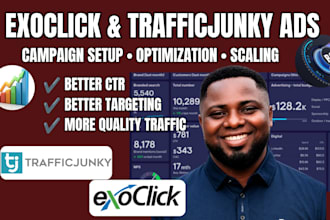 setup and manage exoclick and trafficjunky ad campaigns