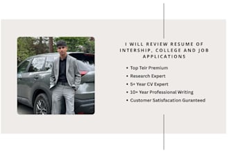 professionally review and improve your resume for internships and jobs