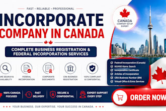 incorporate company in canada business registration federal incorporation setup