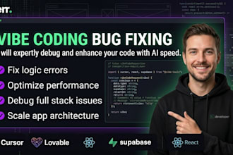 fix vibe code errors and debug your lovable or replit web app website base44