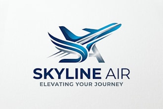 design a modern and professional airline logo for your brand