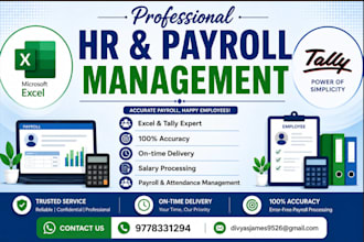 provide professional HR payroll management using excel