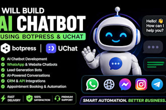 build ai chatbot using botpress, uchat and whatsapp automation