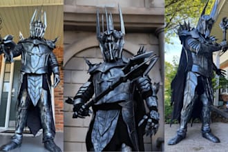 custom anime cosplay creation fantasy kinght armor prop weapon