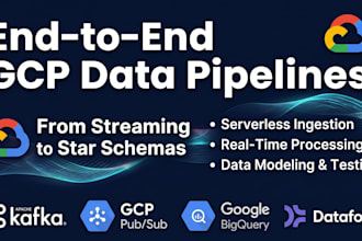 build end to end gcp data pipelines using pubsub, kafka, and dataform
