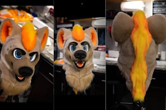 design custom furry fursona reference sheet anthro oc character art and fursuit
