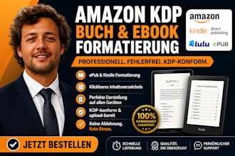 ich formatiere dein buch professionell als epub und kindle für amazon kdp