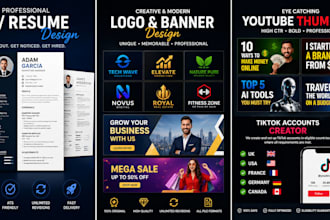 design ats resume logo banner thumbnail