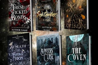 design professional book cover, paperback, hardcover and ebook cover