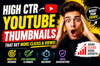 design high CTR youtube thumbnails