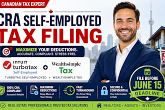 handle your cra self employed tax filing using turbotax, wealthsimple in canada