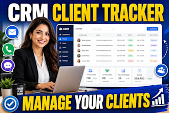 design CRM client tracker, sales pipeline spreadsheet in excel and google sheets