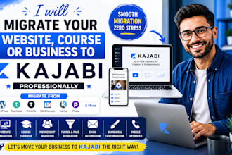 migrate your website, course, or business to kajabi professionally