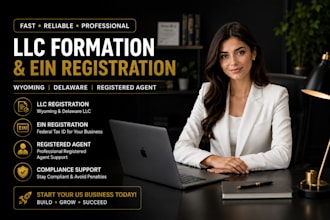 do llc registration, llc formation and ein in wyoming delaware