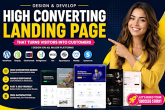 create high converting landing page or sales funnel for lead generation