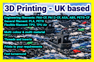 3d print your model, printing with general or engineering filament in the UK