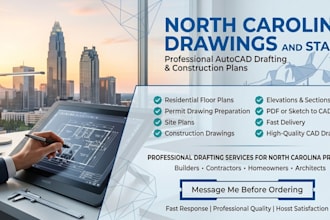create north carolina architectural plans, stamp and  permit drawing packages