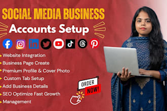 setup professional social media business accounts