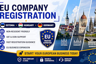 form your estonia oÜ hungary kft or germany gmbh remotely