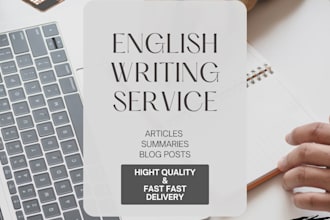 write simple english articles and paragraphs