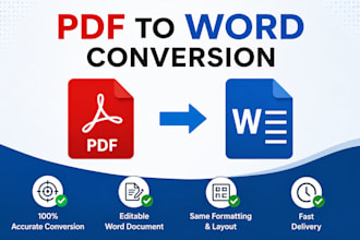 convert PDF to word manually