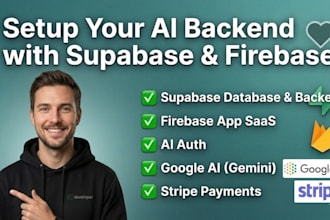 setup your ai backend with supabase and firebase app saas rork ai auth google ai