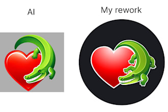 redraw and vectorize your logo in svg format