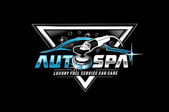 design luxury automotive auto spa repair and car detailing logo