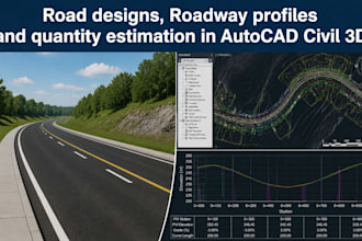 design roads, roadway profiles and quantity estimation in autocad civil 3d