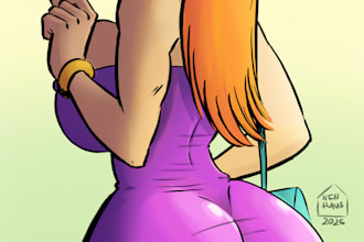 draw original pinup characters for you