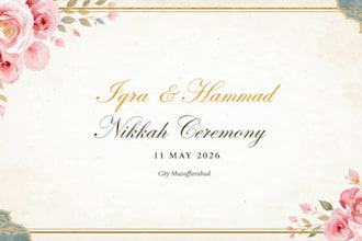 design luxury nikkah certificate for muslim wedding