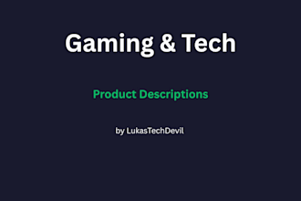 write gaming and tech product descriptions that convert