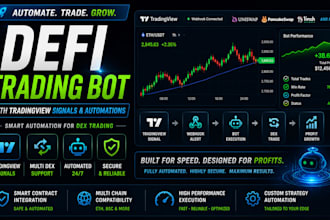 build a custom defi trading bot with tradingview signals and dex automations