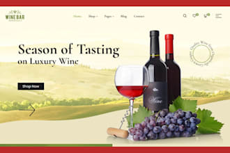 design  wine website liquor store wine shopify store wine beverages  wine store