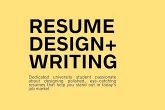 write and design a professional resume tailored to you