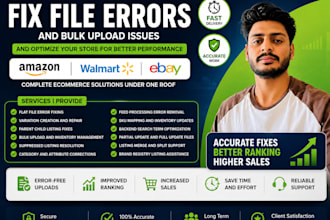 your amazon flat file fixing expert listings USA UK germany