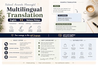do writing and translation for languages