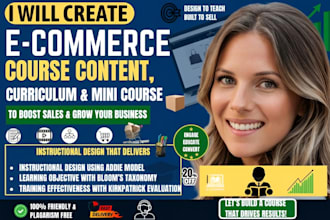 create ecommerce course content curriculum and mini course to boost sales