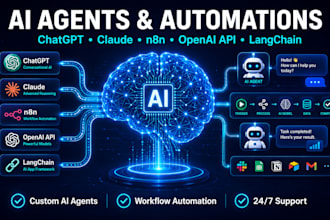 build ai agents and automations using n8n, chatgpt and openai ap