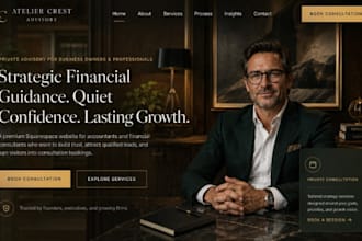 create squarespace website for accountants, bookkeepers, and tax preparers