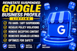 fix suspended google business profile account, page and reinstate gbp listing