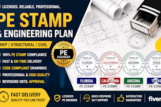 florida pe stamp california stamp arizona stamp engineer plan mep texas pe stamp