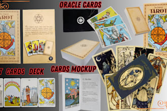 draw custom tarot card, oracle, zodiac, mtg and playing card illustrations