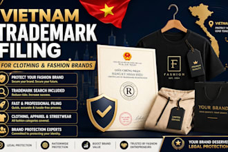 handle vietnam trademark filing for clothing and fashion brands