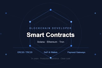 develop a solana or ethereum smart contract for you