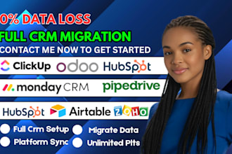 migrate data on hubspot piepdrive gohighlevel quickbooks odoo crm airtable crm